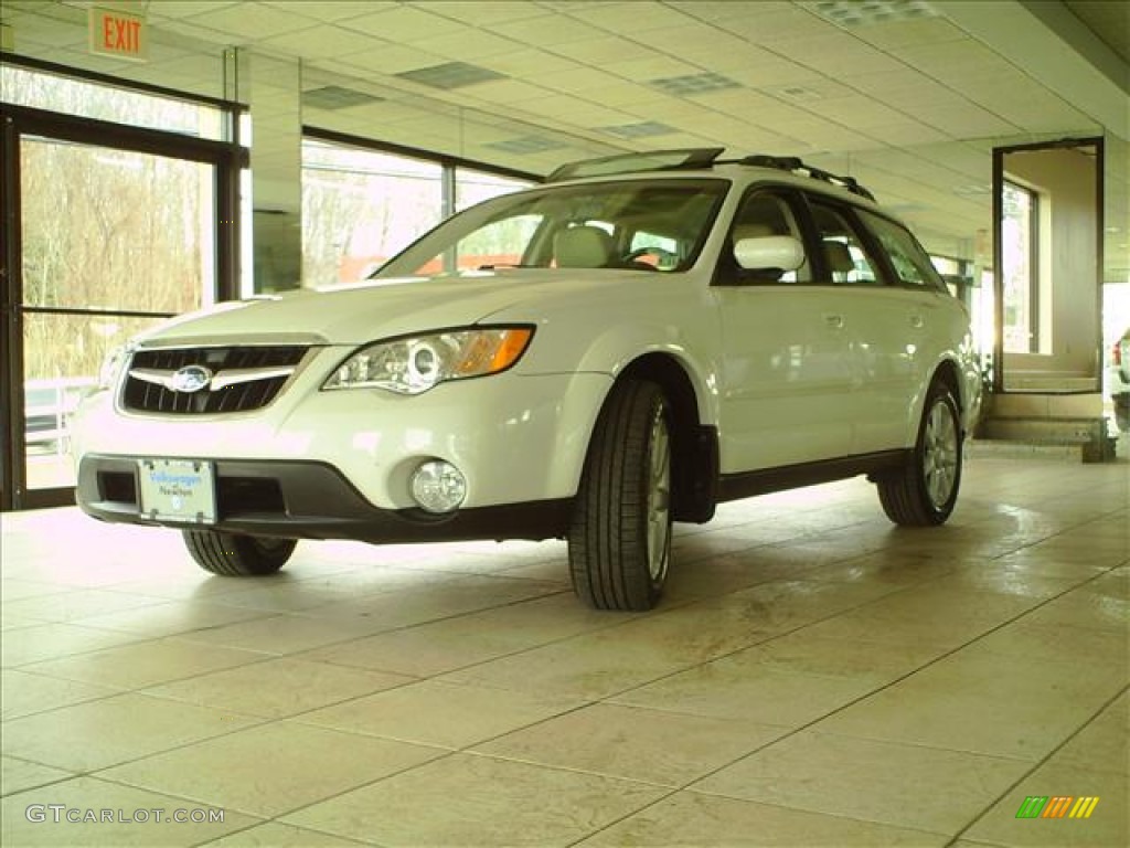 2008 Outback 2.5i Limited Wagon - Satin White Pearl / Warm Ivory photo #26