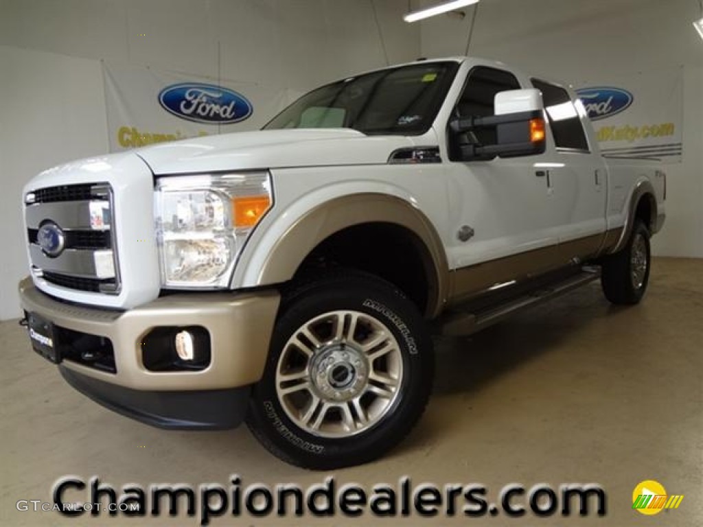 2011 F350 Super Duty King Ranch Crew Cab 4x4 - Oxford White / Chaparral Leather photo #1