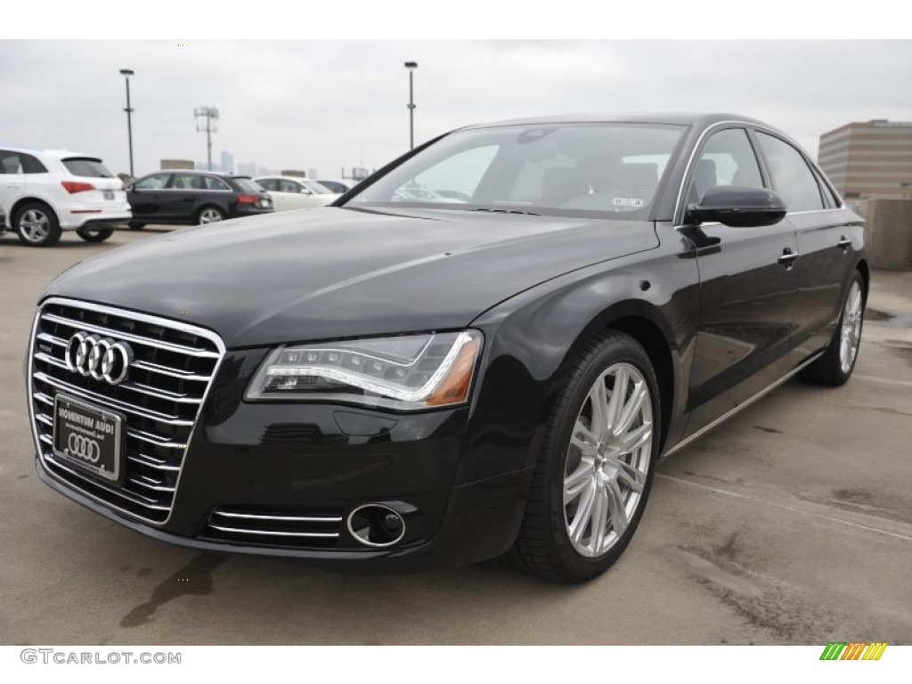 Phantom Black Pearl Effect 2012 Audi A8 L 4.2 quattro Exterior Photo #58785574