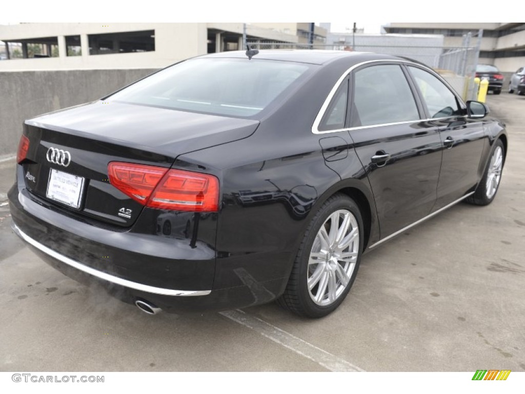 Phantom Black Pearl Effect 2012 Audi A8 L 4.2 quattro Exterior Photo #58785595