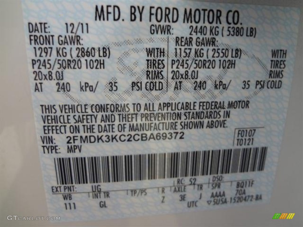 2012 Edge Limited - White Platinum Metallic Tri-Coat / Medium Light Stone photo #31