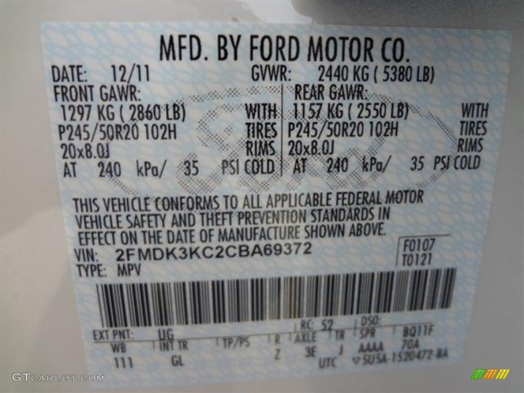 2012 Edge Limited - White Platinum Metallic Tri-Coat / Medium Light Stone photo #32