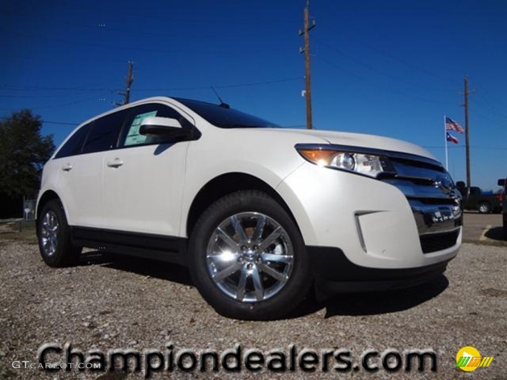 2012 Edge SEL EcoBoost - White Platinum Metallic Tri-Coat / Medium Light Stone photo #1
