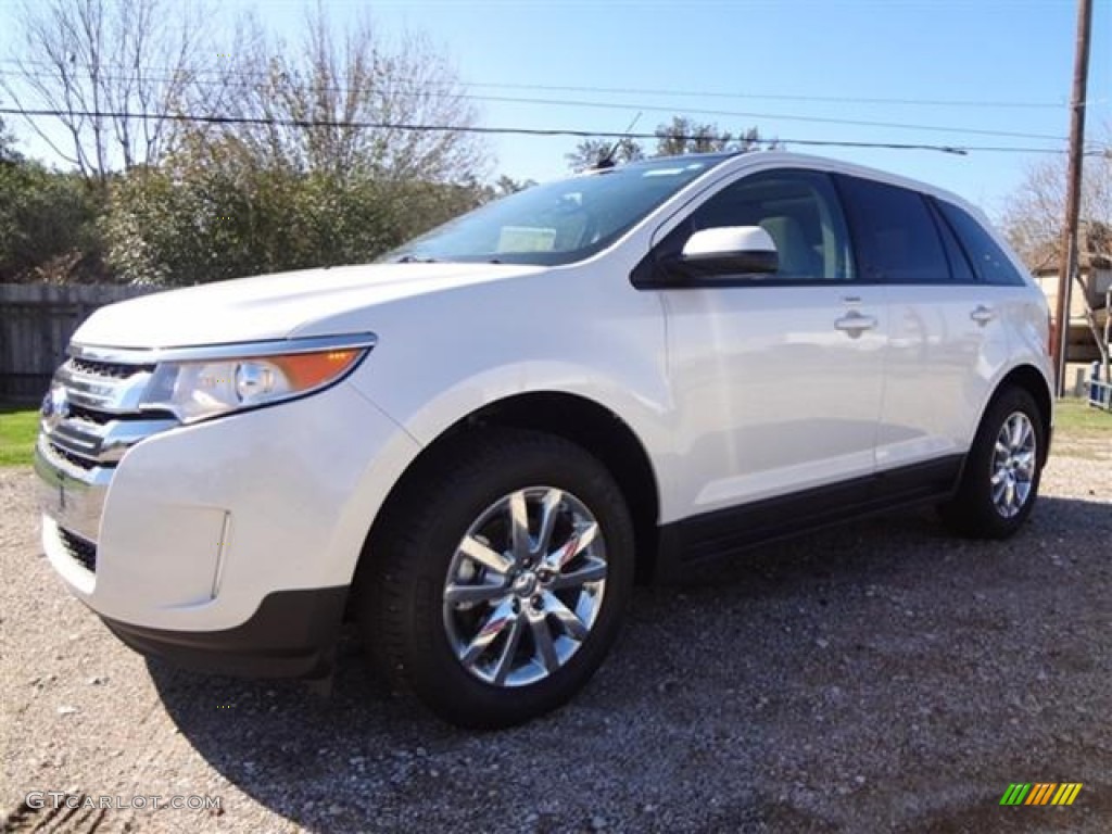 2012 Edge SEL EcoBoost - White Platinum Metallic Tri-Coat / Medium Light Stone photo #3