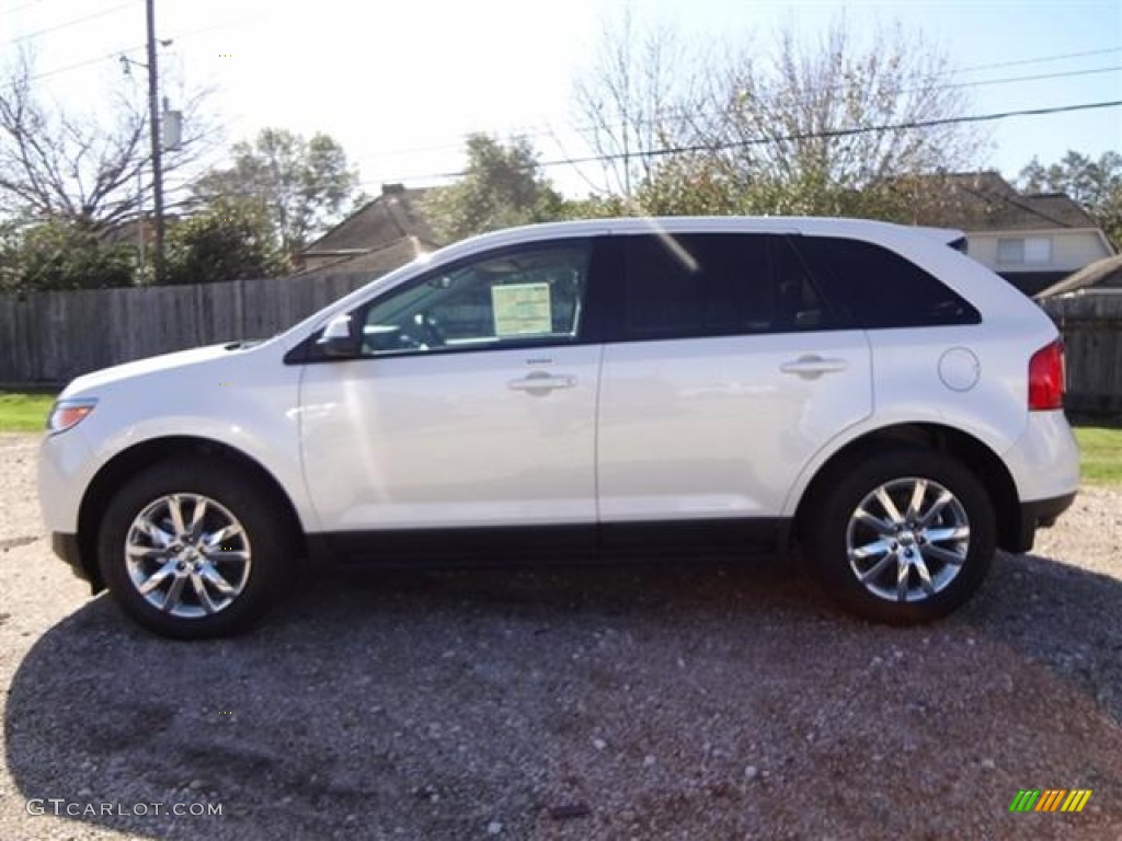2012 Edge SEL EcoBoost - White Platinum Metallic Tri-Coat / Medium Light Stone photo #4