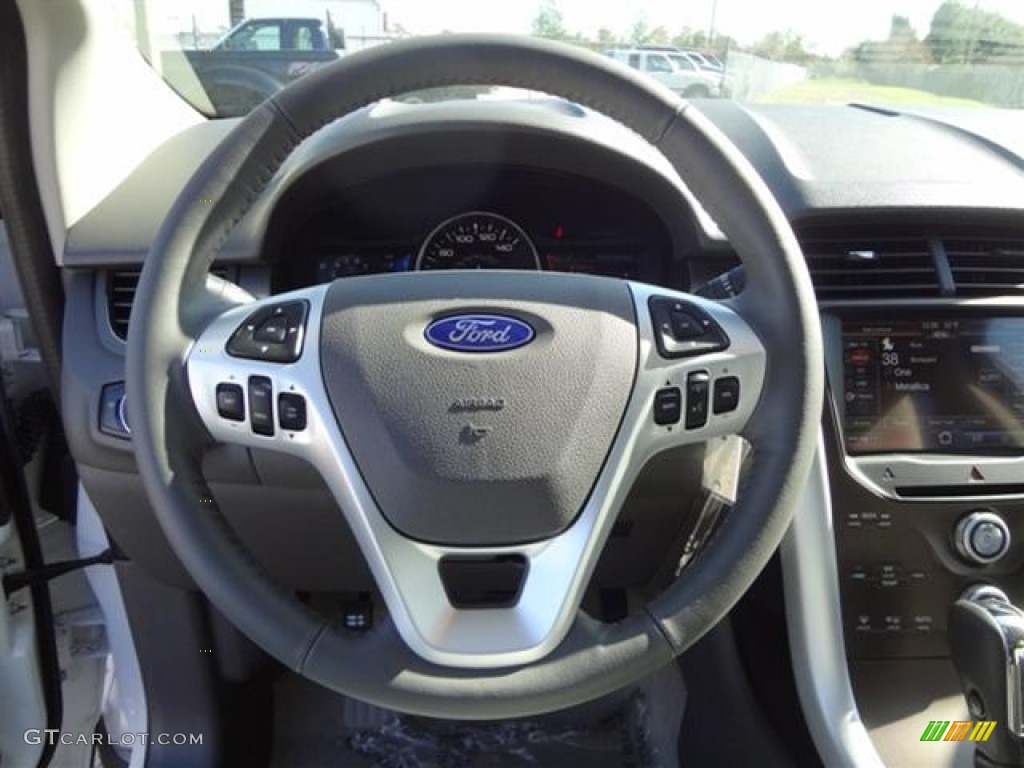2012 Ford Edge SEL EcoBoost Medium Light Stone Steering Wheel Photo #58786895