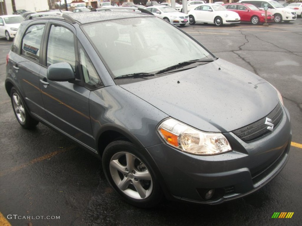 2009 SX4 Crossover Touring AWD - Azure Gray Metallic / Black photo #1