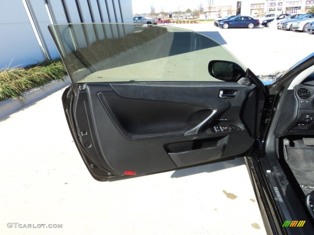 2010 Lexus IS 350C Convertible Black Door Panel Photo #58788964