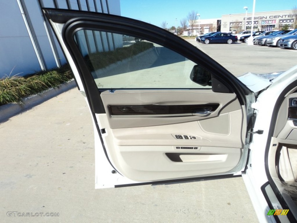 2010 BMW 7 Series 750Li Sedan Oyster Nappa Leather Door Panel Photo #58789210