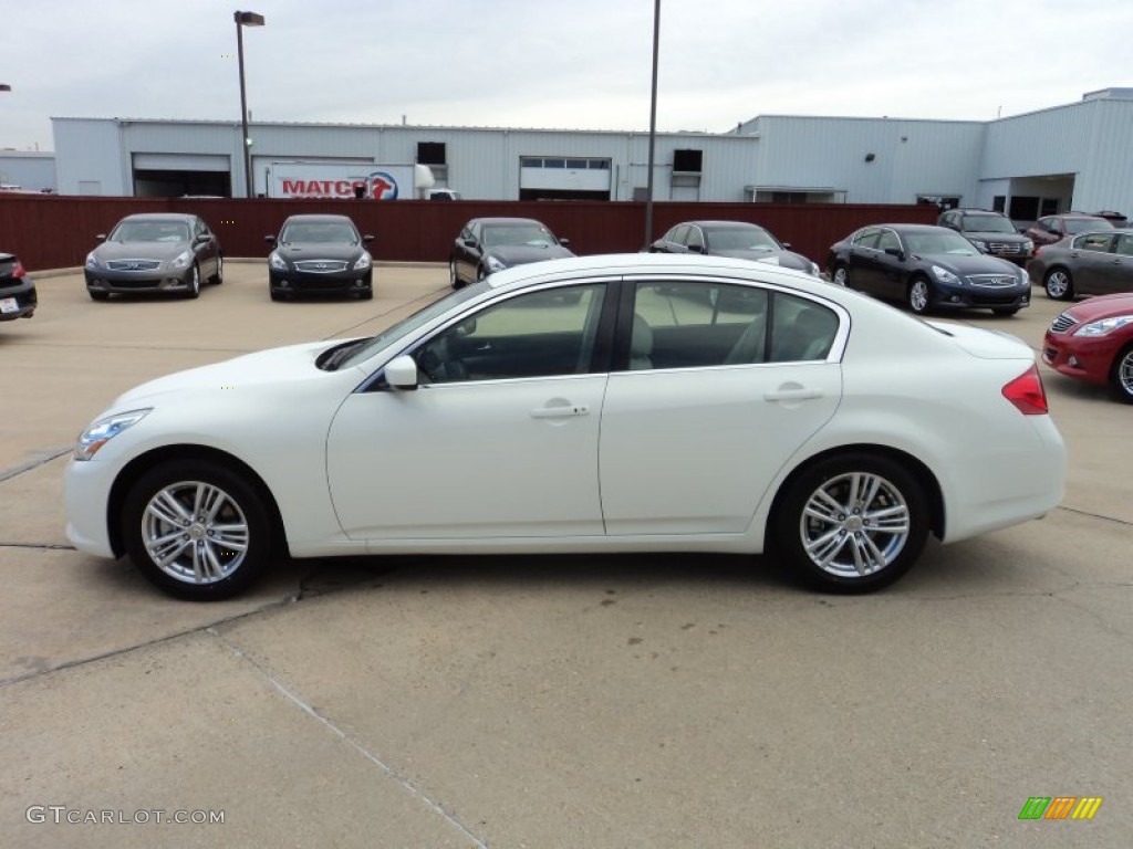 Moonlight White 2012 Infiniti G 25 Journey Sedan Exterior Photo #58789618