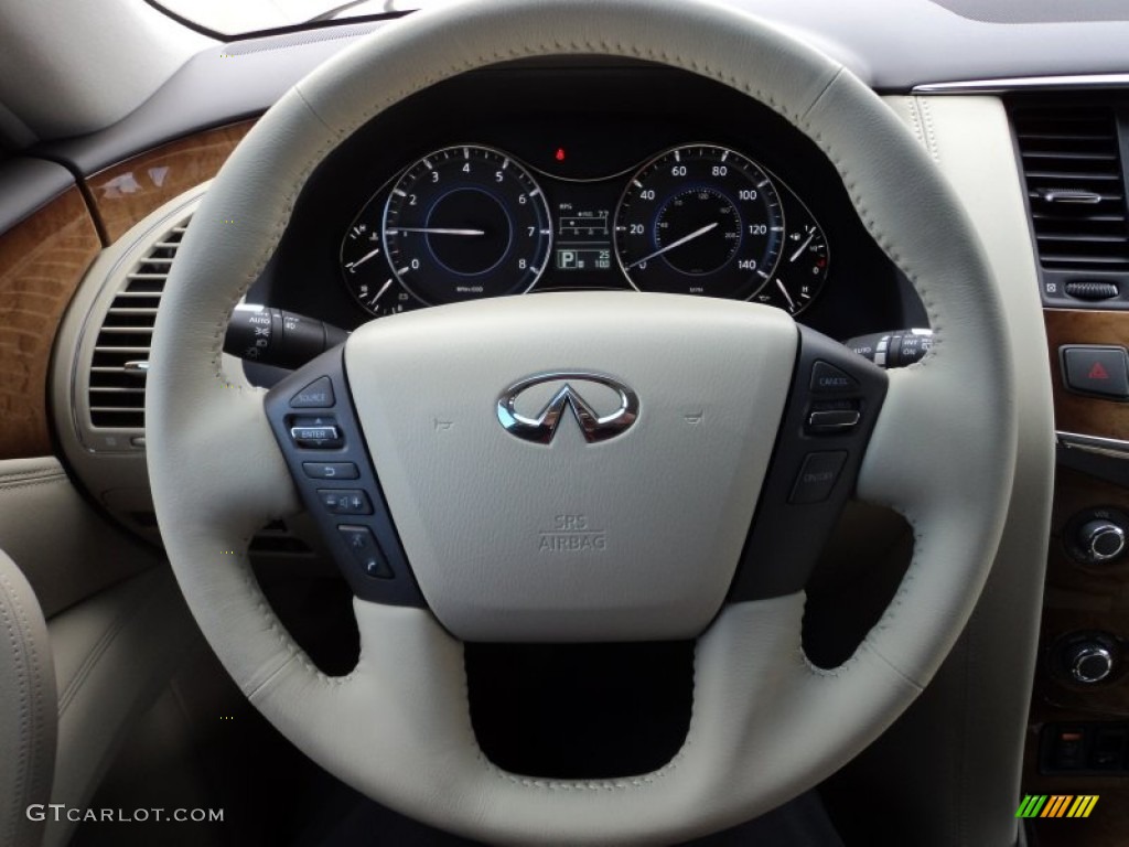 2012 Infiniti QX 56 Wheat Steering Wheel Photo #58790452