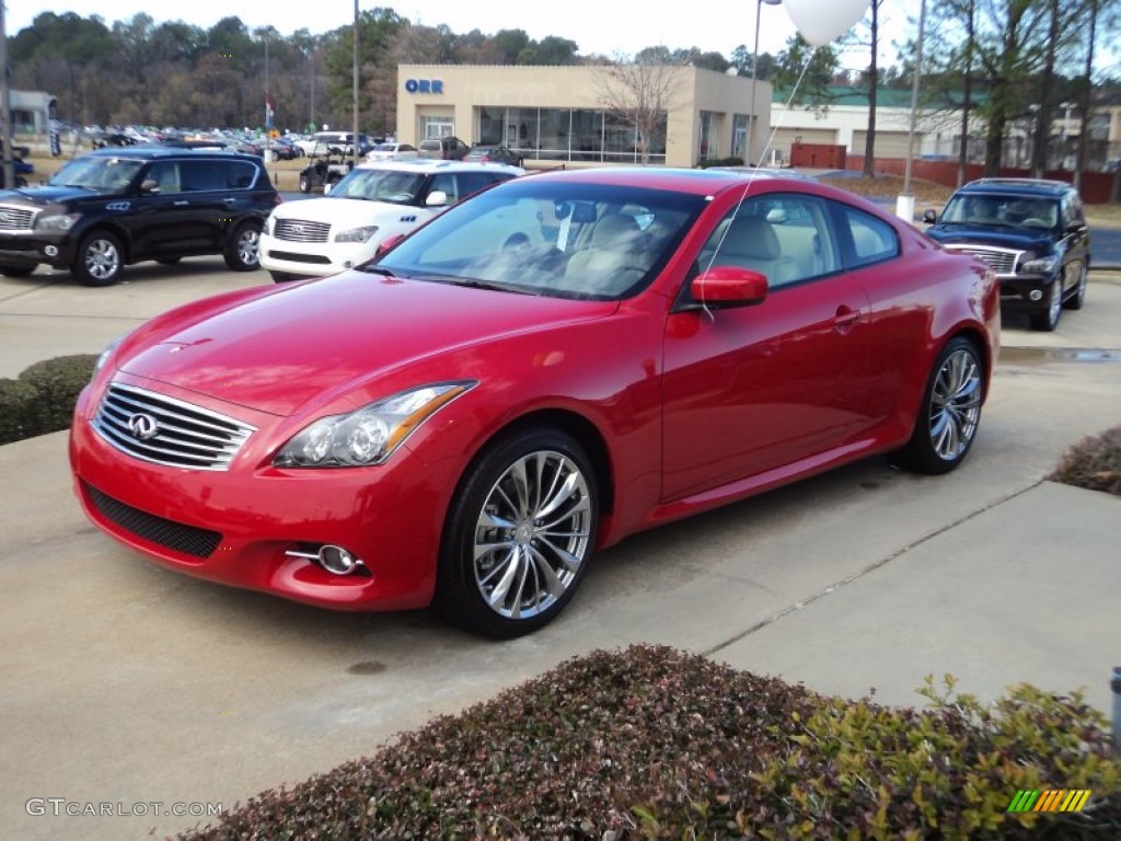 2012 G 37 Journey Coupe - Vibrant Red / Wheat photo #1