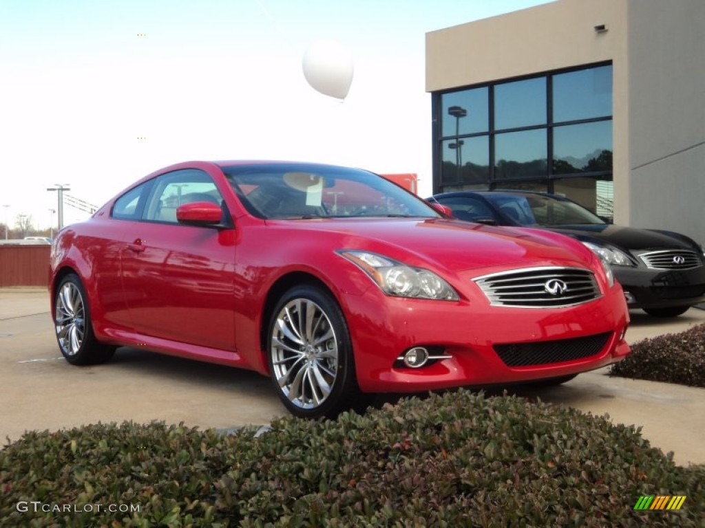 2012 G 37 Journey Coupe - Vibrant Red / Wheat photo #2
