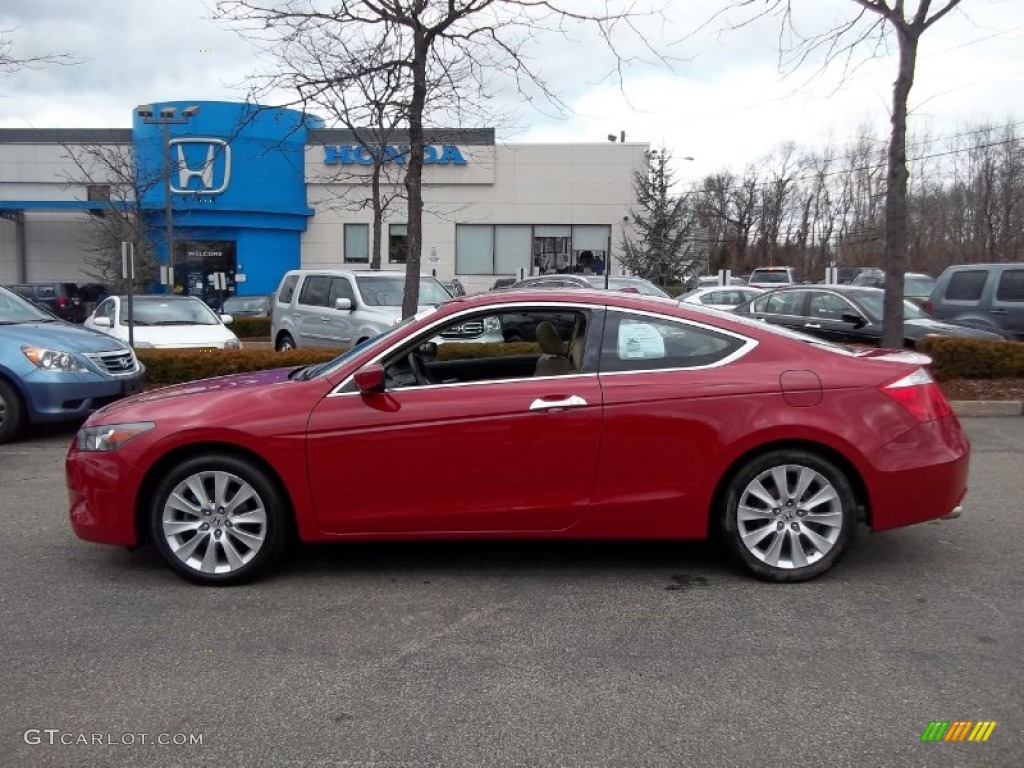 2009 Accord EX-L V6 Coupe - San Marino Red / Ivory photo #1