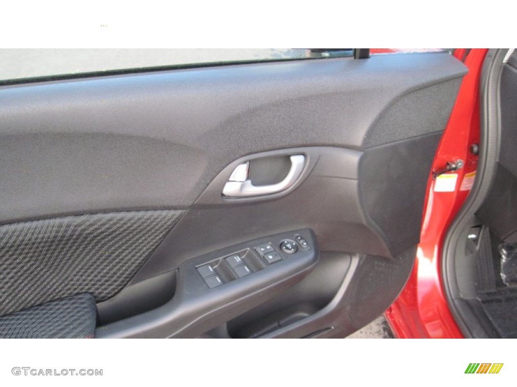 2012 Honda Civic Si Sedan Black Door Panel Photo #58792197