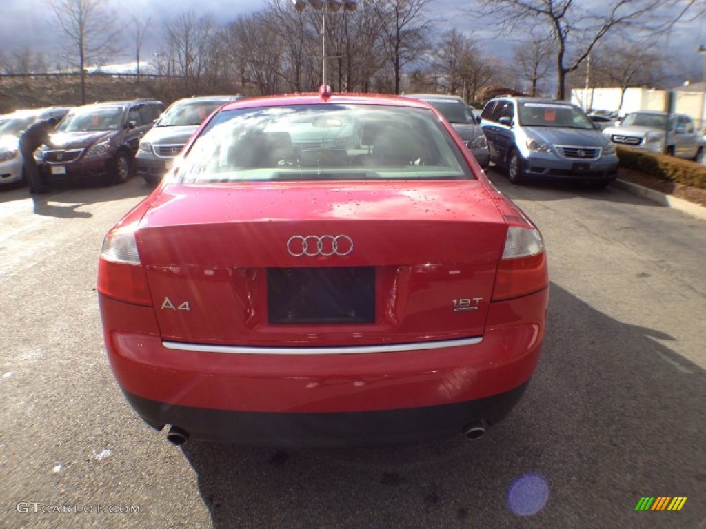 2004 A4 1.8T quattro Sedan - Brilliant Red / Beige photo #7