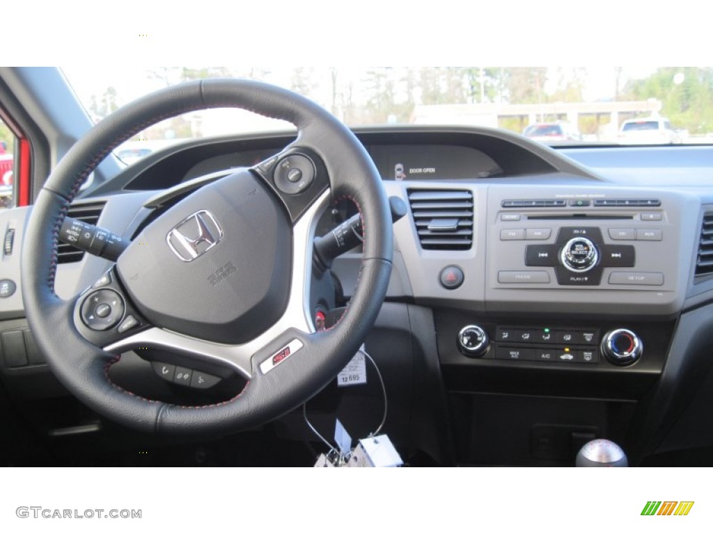 2012 Honda Civic Si Sedan Black Dashboard Photo #58792231