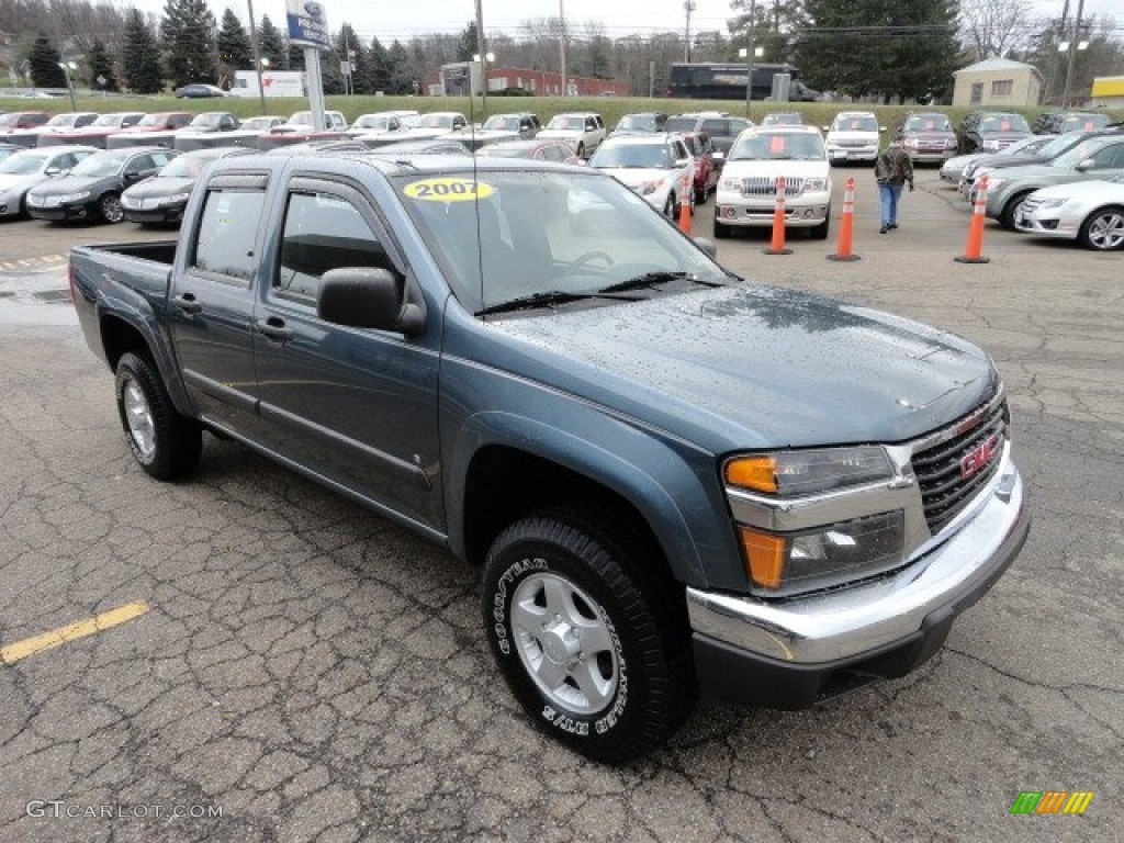 2007 Canyon SLE Crew Cab 4x4 - Stealth Gray Metallic / Dark Pewter photo #6