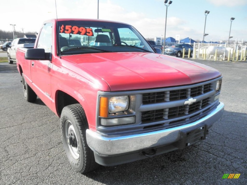 Victory Red 1998 Chevrolet C/K K1500 Regular Cab 4x4 Exterior Photo #58795623