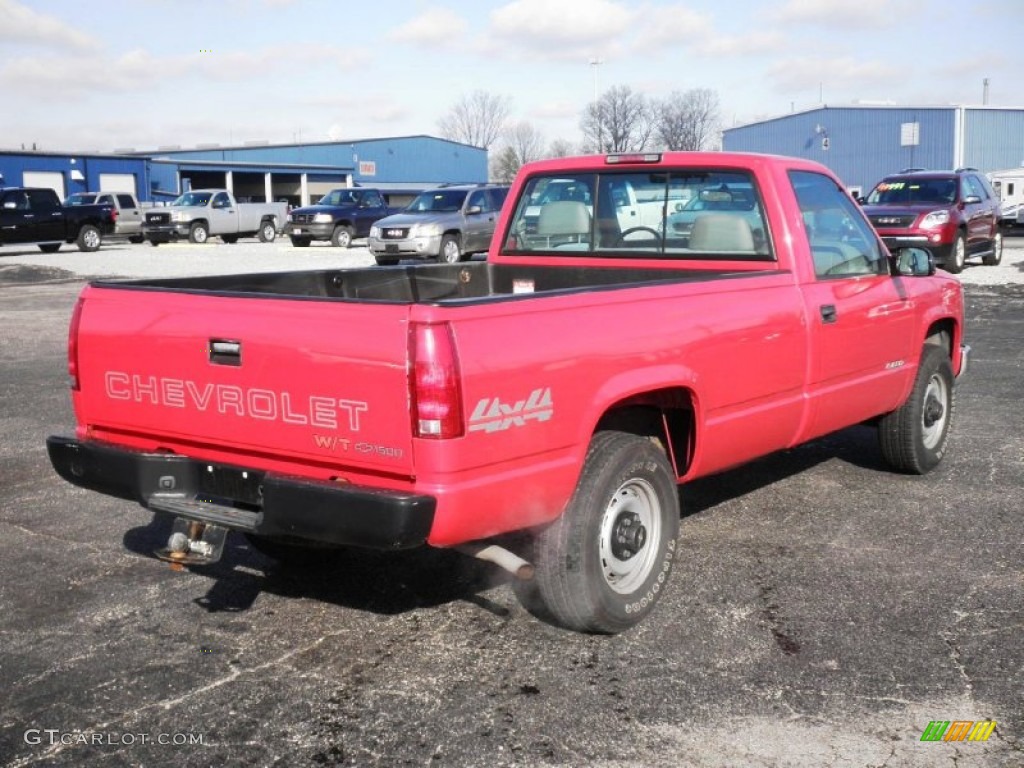 Victory Red 1998 Chevrolet C/K K1500 Regular Cab 4x4 Exterior Photo #58795752