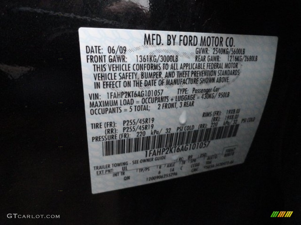 2010 Taurus Color Code UL for Atlantis Green Metallic Photo #58796181