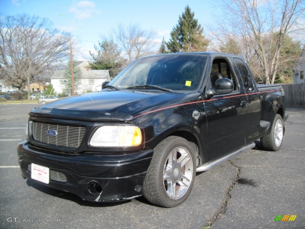 2000 F150 Harley Davidson Extended Cab - Black / Dark Graphite photo #3