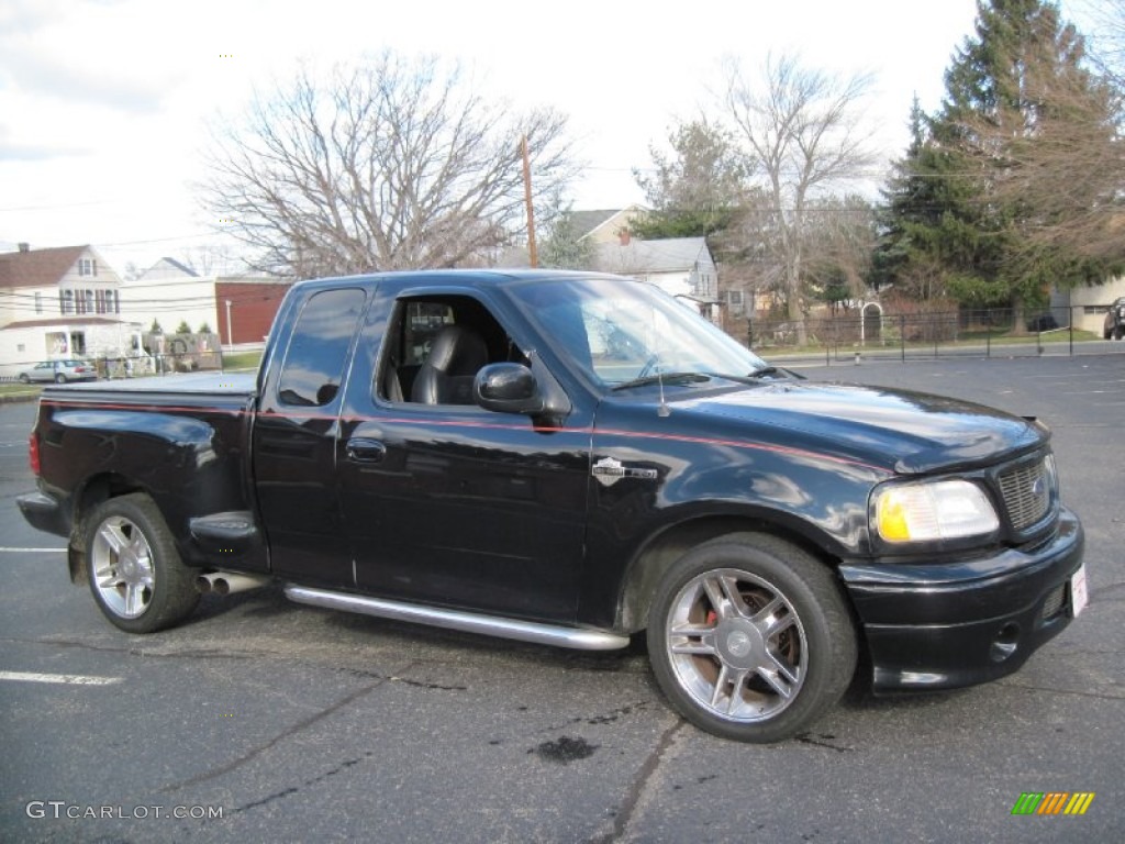 Black 2000 Ford F150 Harley Davidson Extended Cab Exterior Photo #58796925