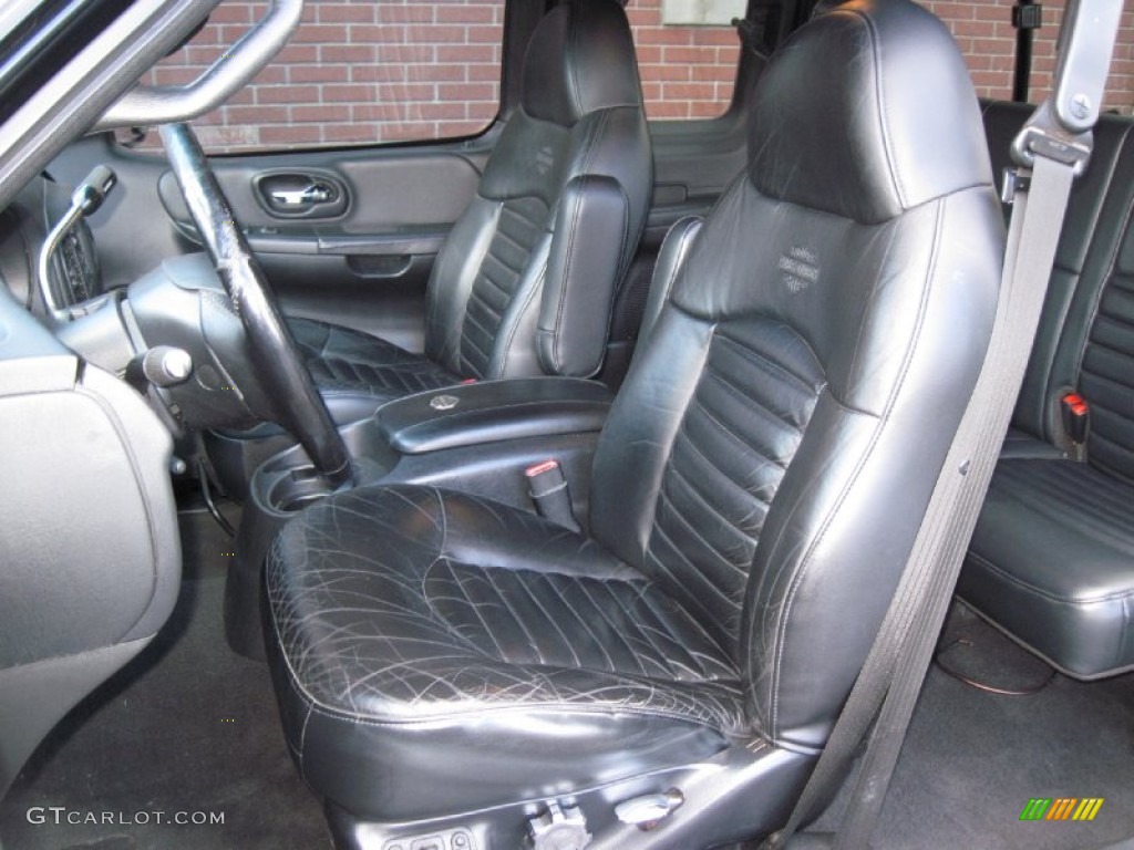 Dark Graphite Interior 2000 Ford F150 Harley Davidson Extended Cab Photo #58796970