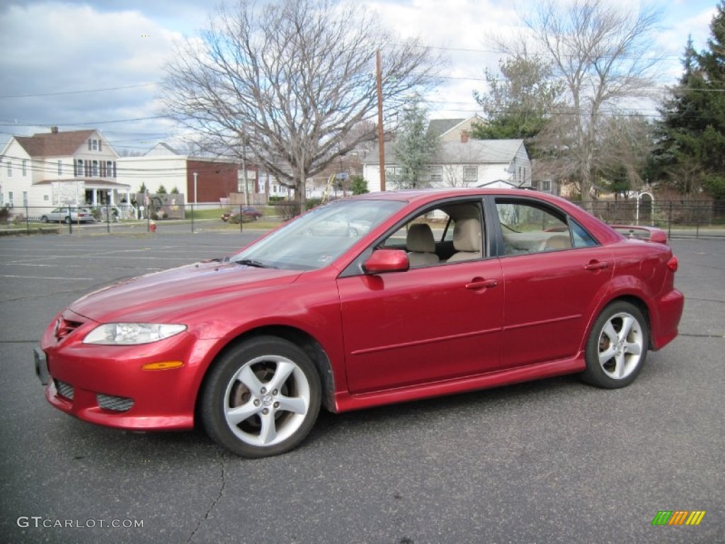 2005 MAZDA6 i Sedan - Redfire Metallic / Beige photo #1