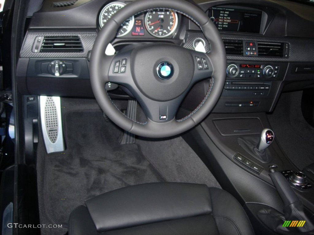 2012 BMW M3 Coupe Black Steering Wheel Photo #58798560