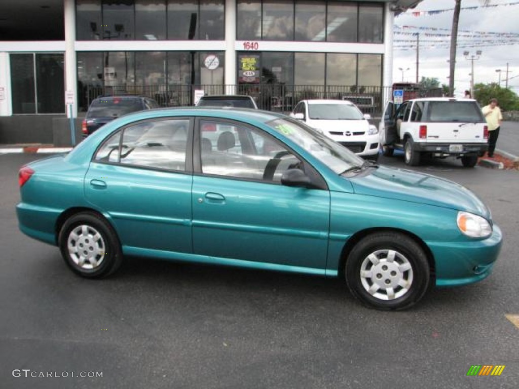 2001 Rio Sedan - Emerald Green / Beige photo #10