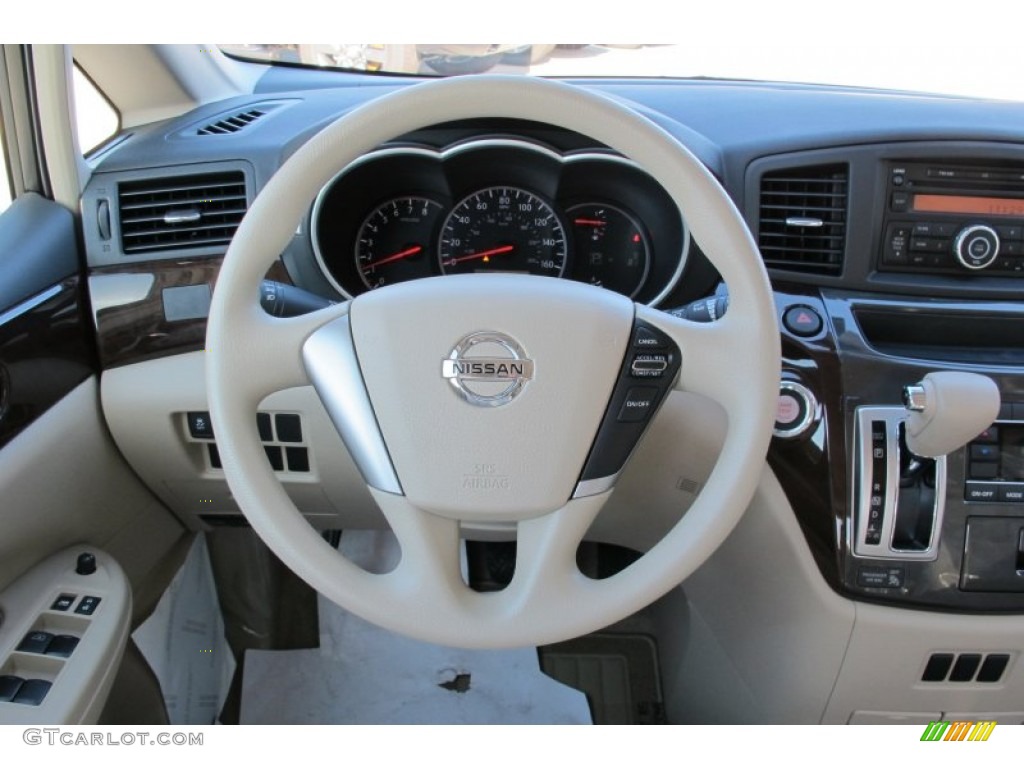 2012 Nissan Quest 3.5 S Beige Steering Wheel Photo #58802136