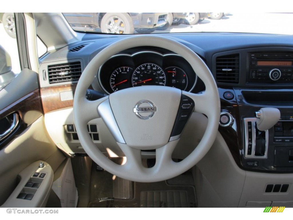 2012 Nissan Quest 3.5 S Beige Steering Wheel Photo #58802601
