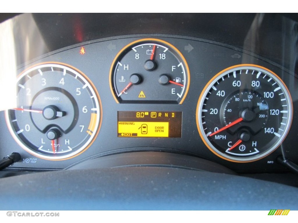 2012 Nissan Titan SV Heavy Metal Chrome Edition Crew Cab Gauges Photo #58803045