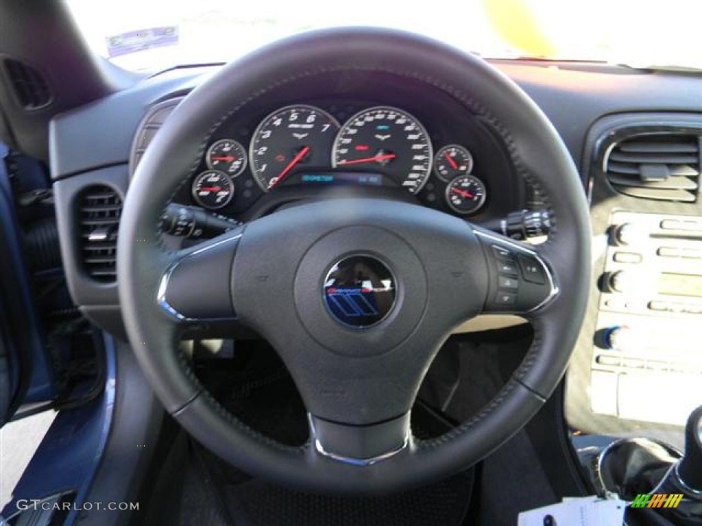 2012 Chevrolet Corvette Grand Sport Coupe Ebony Steering Wheel Photo #58804615