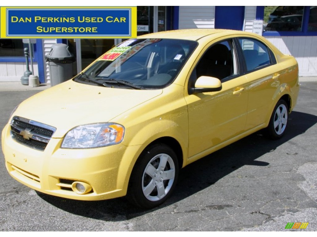 2011 Aveo LT Sedan - Summer Yellow / Charcoal photo #1