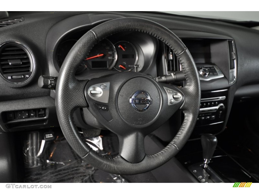 2009 Nissan Maxima 3.5 SV Charcoal Steering Wheel Photo #58806351