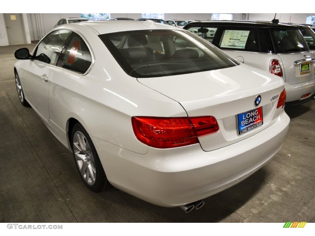 2012 3 Series 328i Coupe - Mineral White Metallic / Black photo #5