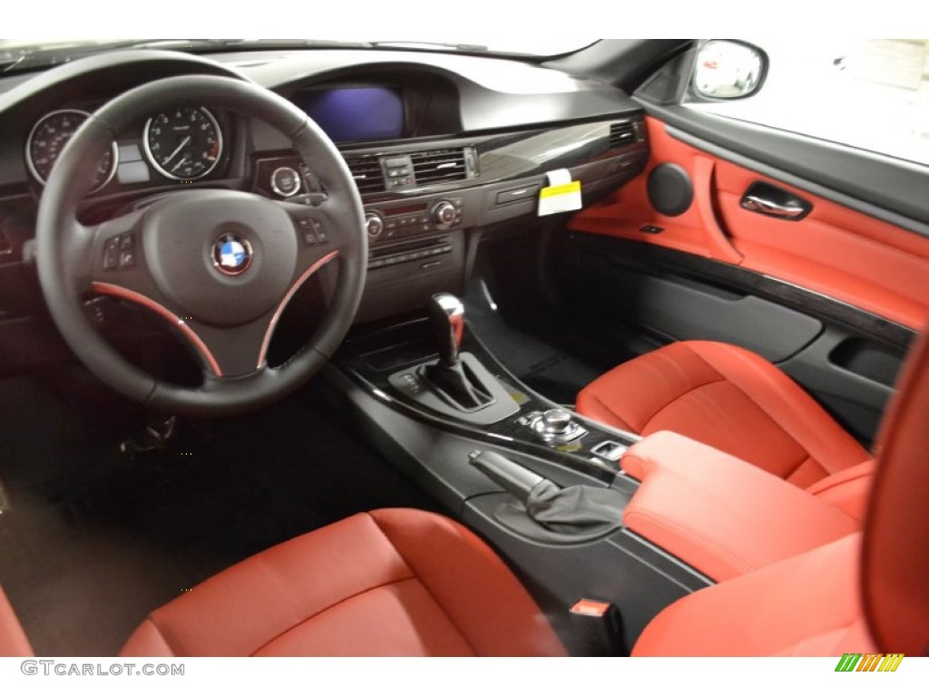 Coral Red/Black Interior 2012 BMW 3 Series 328i Convertible Photo #58806966