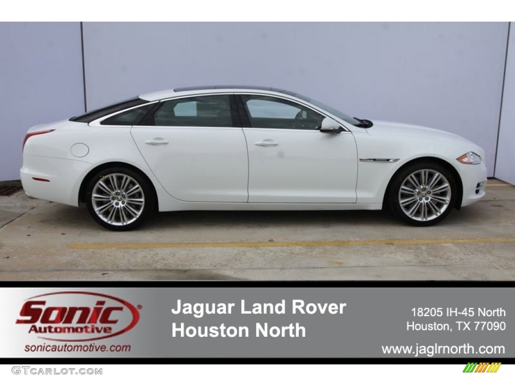 2012 XJ XJL Supercharged - Polaris White / Jet/Ivory photo #1