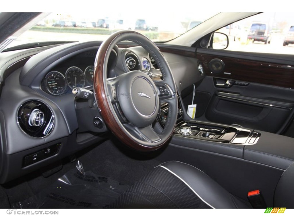 Jet/Ivory Interior 2012 Jaguar XJ XJL Supercharged Photo #58811550