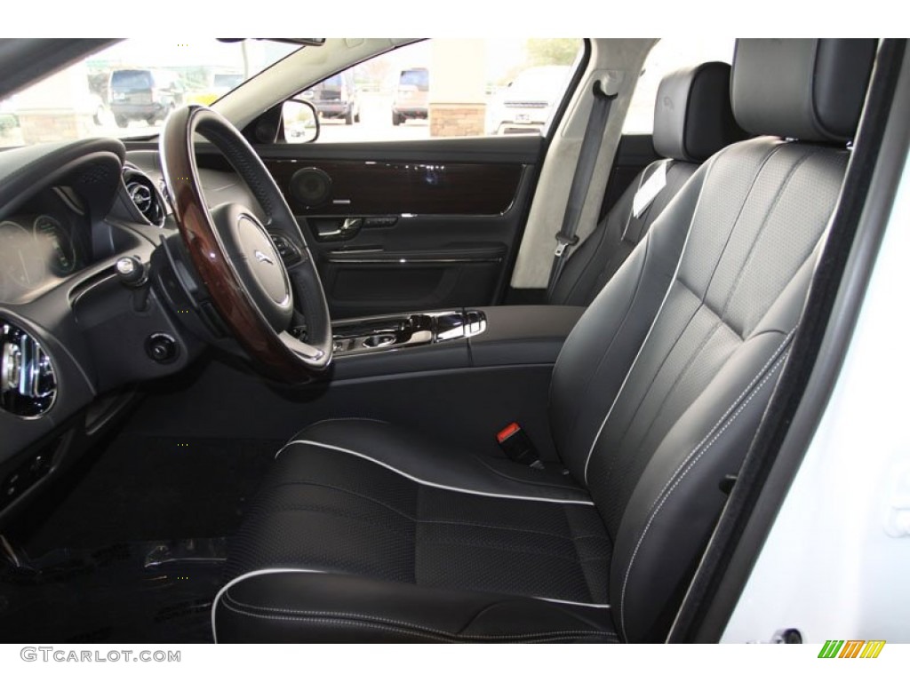 Jet/Ivory Interior 2012 Jaguar XJ XJL Supercharged Photo #58811559