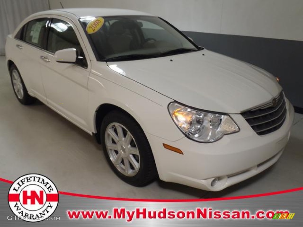 2008 Sebring Limited Sedan - Stone White / Dark Khaki/Light Graystone photo #1