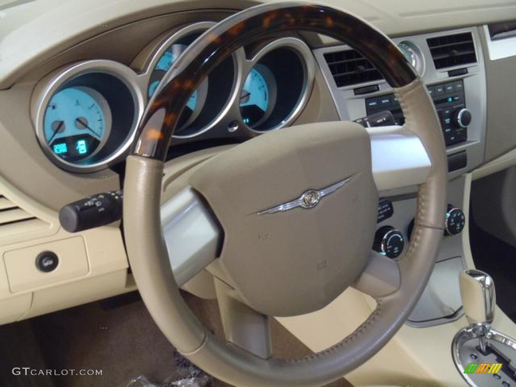 2008 Chrysler Sebring Limited Sedan Dark Khaki/Light Graystone Steering Wheel Photo #58812024