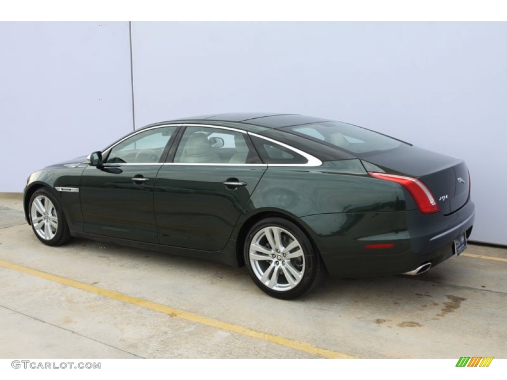 2012 XJ XJL Portfolio - Taiga Green Metallic / Ivory/Truffle photo #12