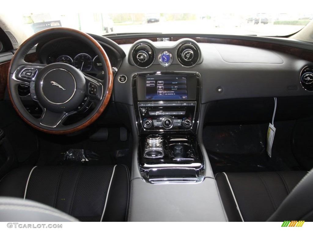 2012 Jaguar XJ XJL Portfolio Jet/Ivory Dashboard Photo #58812417