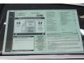 2012 Jaguar XJ XJL Portfolio Window Sticker
