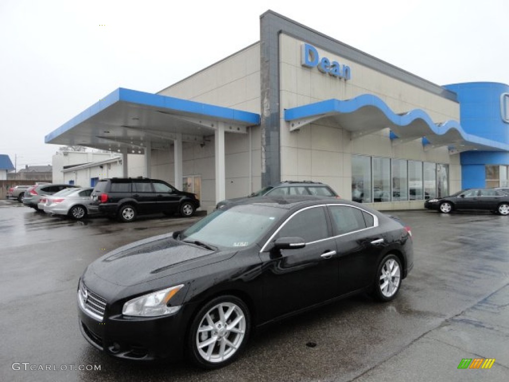 2009 Maxima 3.5 SV Sport - Super Black / Charcoal photo #1