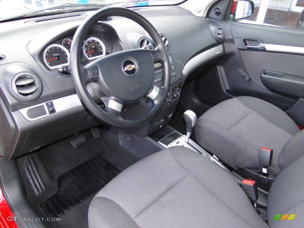 2010 Aveo LT Sedan - Sport Red / Charcoal photo #11