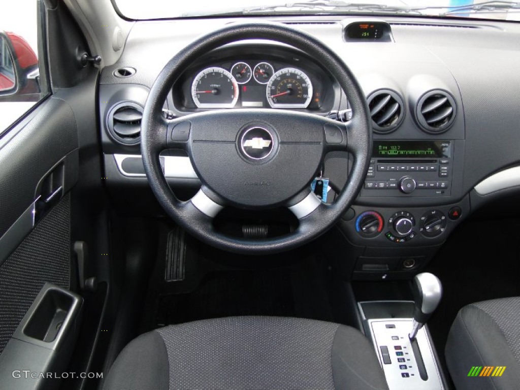 2010 Aveo LT Sedan - Sport Red / Charcoal photo #18